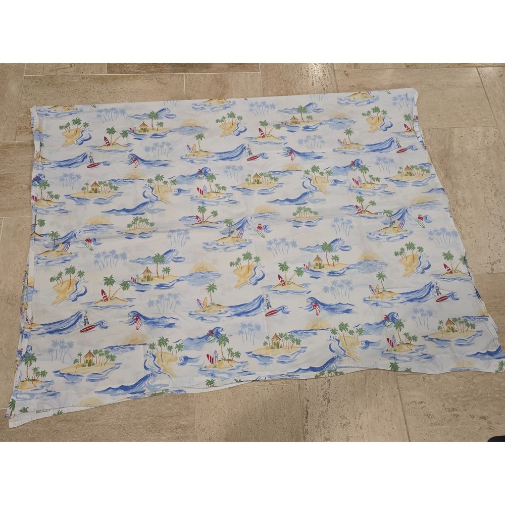Tropical Island Pottery Barn Kids Twin‎ FLAT TOP SHEET ONLY Beach Theme